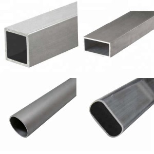 Labākās kvalitātes taisnstūra caurules 50×50 alumīnija profils