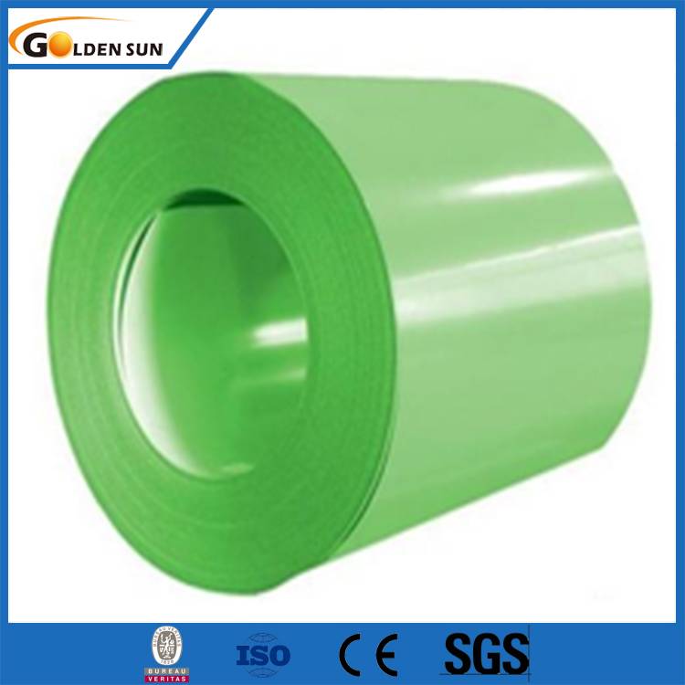 2019 wholesale price Hollow Galvanized Steel - Prepainted GI PPGI color coated galvanized steel sheet coil for roofing sheet  – Goldensun