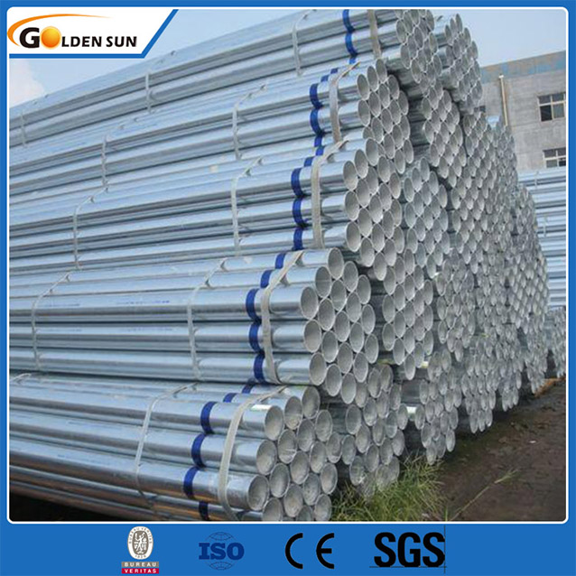 Factory directly supply Erw Black Steel Pipe - round gi steel pipe / galvanized emt conduit pipe / hot dip galvanized steel round hollow section – Goldensun