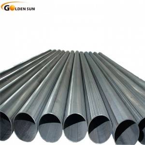carbon welded metal ms erw black iron hollow section tšepe phala tube