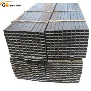 Tuyau en acier noir ERW 50 × 50 tube tube carré rectangulaire tubes en acier à section creuse Chine usine