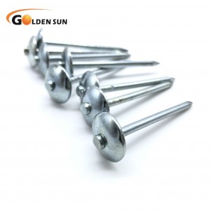 Construction Material Galvanized umbrella head nail roofing nails