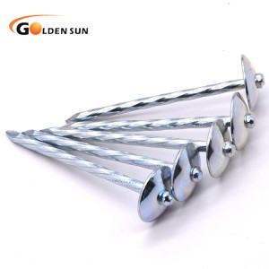 Roofing nails with umbrella Factory twisted roofing nail