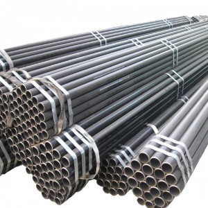 ERW Welded Mild Steel Black Round Pipe for Furnitures and Construction
