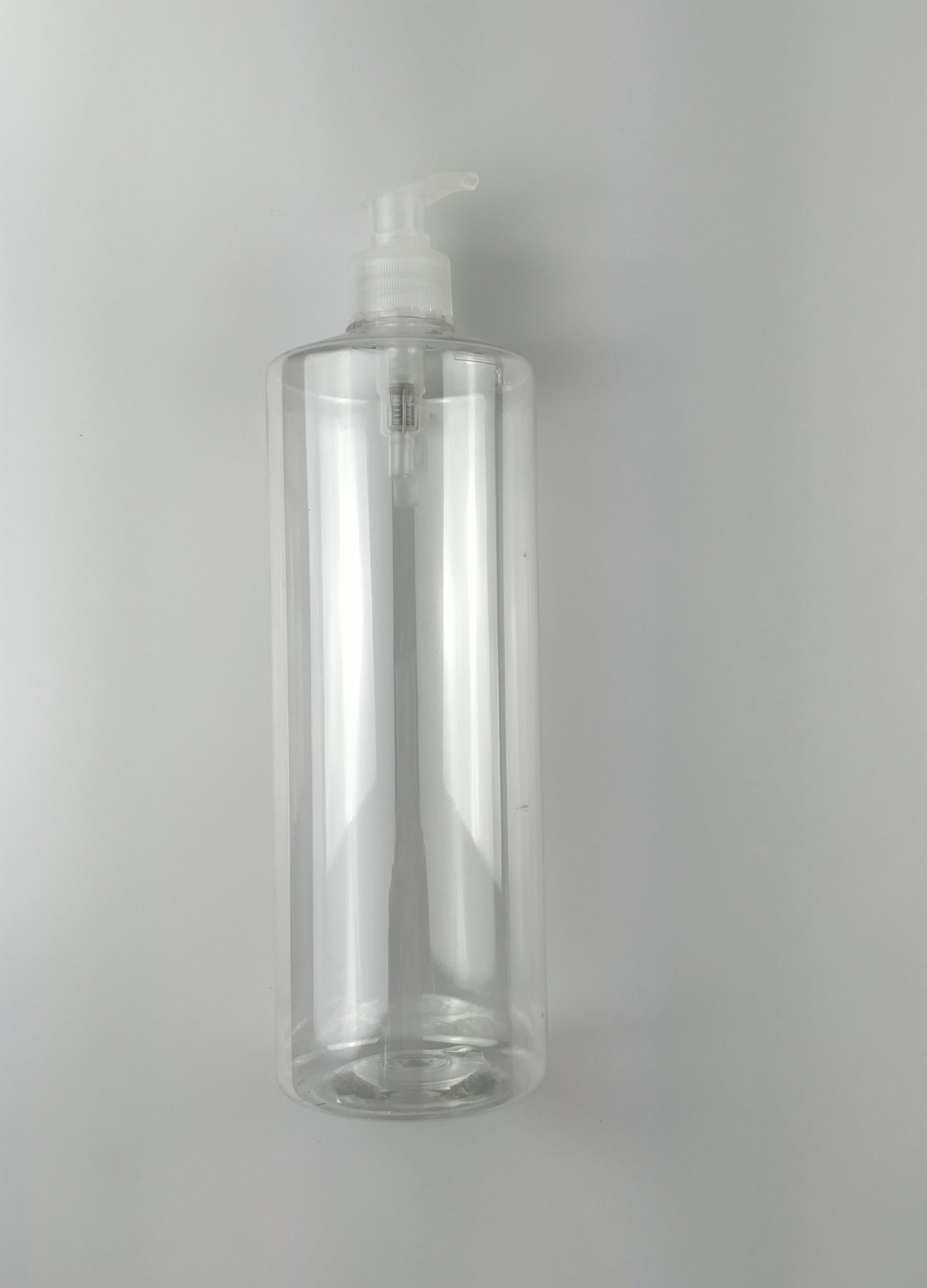 1L Empty Plastic Flat Shoulder Shampoo Bottle Transparent Container Supplier