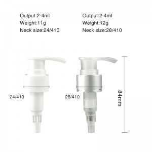 24mm 28mm Press Plastic Lotion Pump Dispenser For Hand Sanitizer Bottle