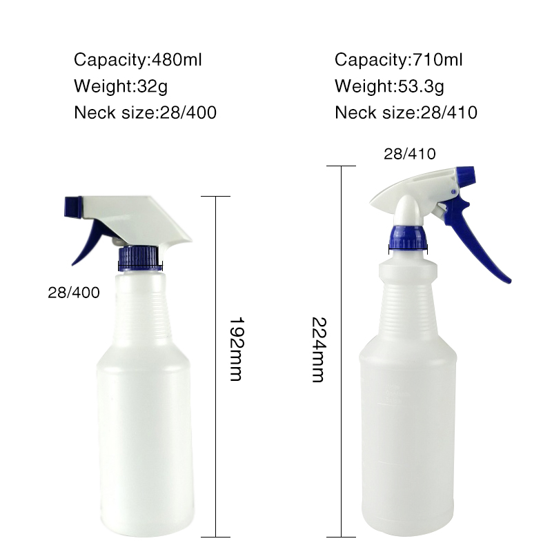 16oz 24oz 32oz Plastic Spray Bottle For Packaging Sanitizer Cleaner