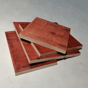 Malen Sie rotes leimbeschichtetes Schalungssperrholz