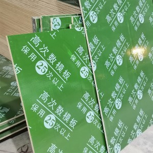 Green Plastic Faced Plywood/PP Plastic Coated Plywood Panel