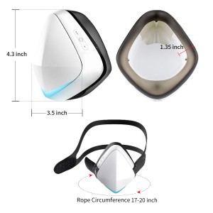 PriceList for China Rechargeable Necklace Electric Portable Wearable Air Purifier True HEPA H13 Filter Air Cleaner Face Mask
