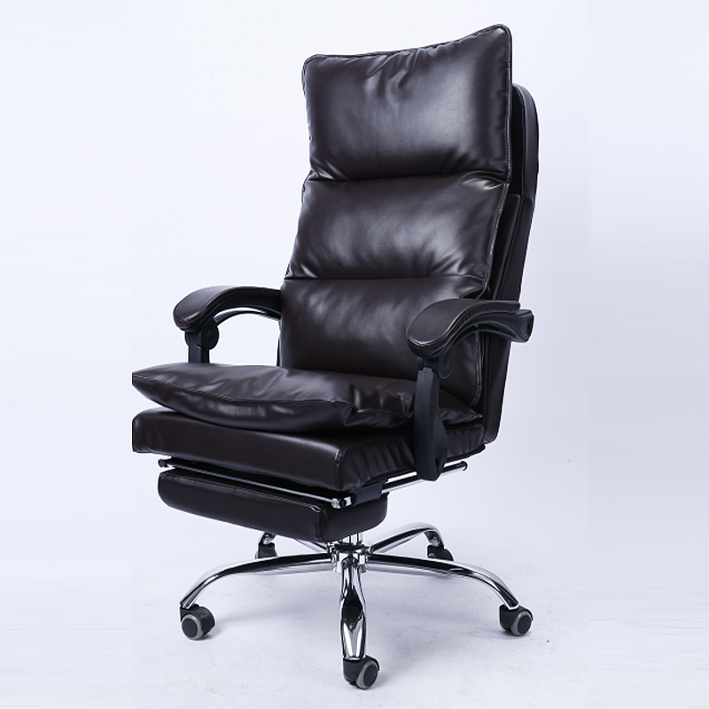 cheap massage chair ergonomic office furniture executive recliner boss chairs luxury black PU leather office massage chair with footrest Featured Image
