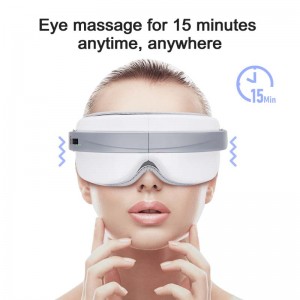 အပူပေးစနစ် Eye Massager ကျန်းမာရေးစောင့်ရှောက်မှုထုတ်ကုန် မျက်လုံးနှိပ်နယ်ကိရိယာ ဂီတအလင်းအလေးချိန် မျက်လုံးအနှိပ်ခန်း