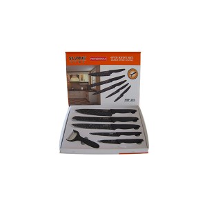 Stainless Steel Kitchen Knives Set with Painting No. Kns-7c06