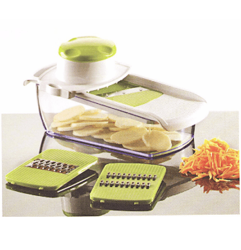 OEM/ODM Supplier Vegetable Slicer -
 3 in 1 Home Appliance Plastic Food Processor Vegetable Chopper Cutting Machine with Steel Parts No. Cg014 – Long Prosper