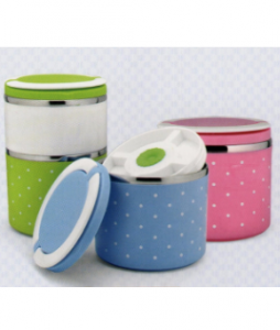 Stainless Steel 1/2 Layers Lunch Box with Handle