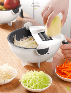 Hugely Popular 9 in 1 Multi-functional Drain Basket Vegetable Cutter Fruit Peeler Slicer