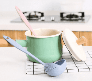 2 In 1 Anti Scalding Environmental Protection Wheat Straw Soup Spoon Slotted Ladle