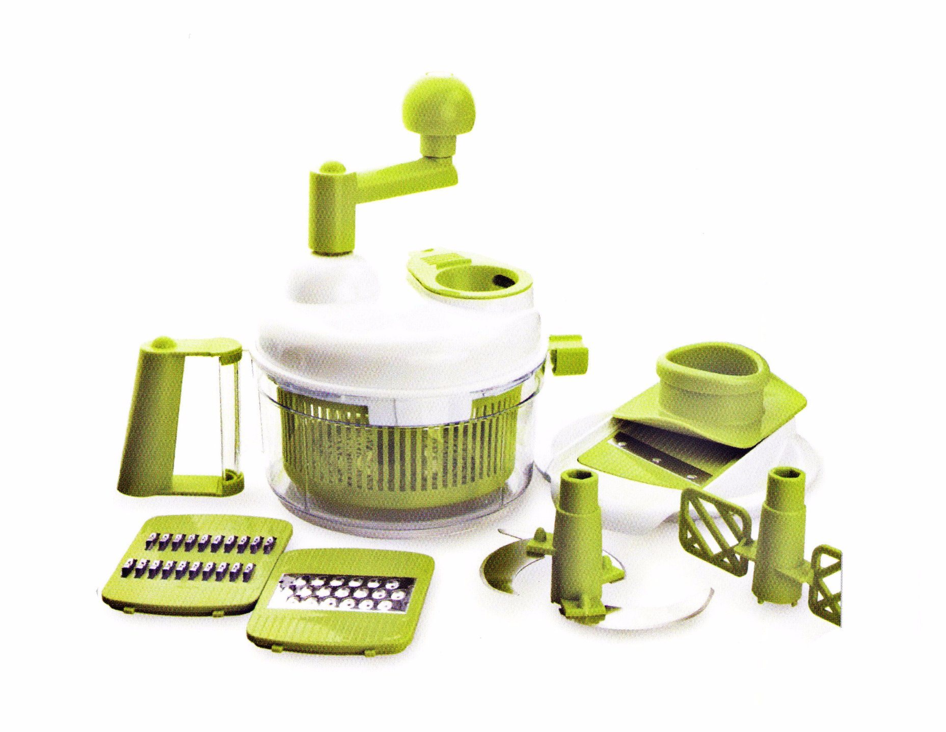 3 in 1 Kitchen Set Plastic Food Processor Vegetable Chopper Cutting Machine Cg042
