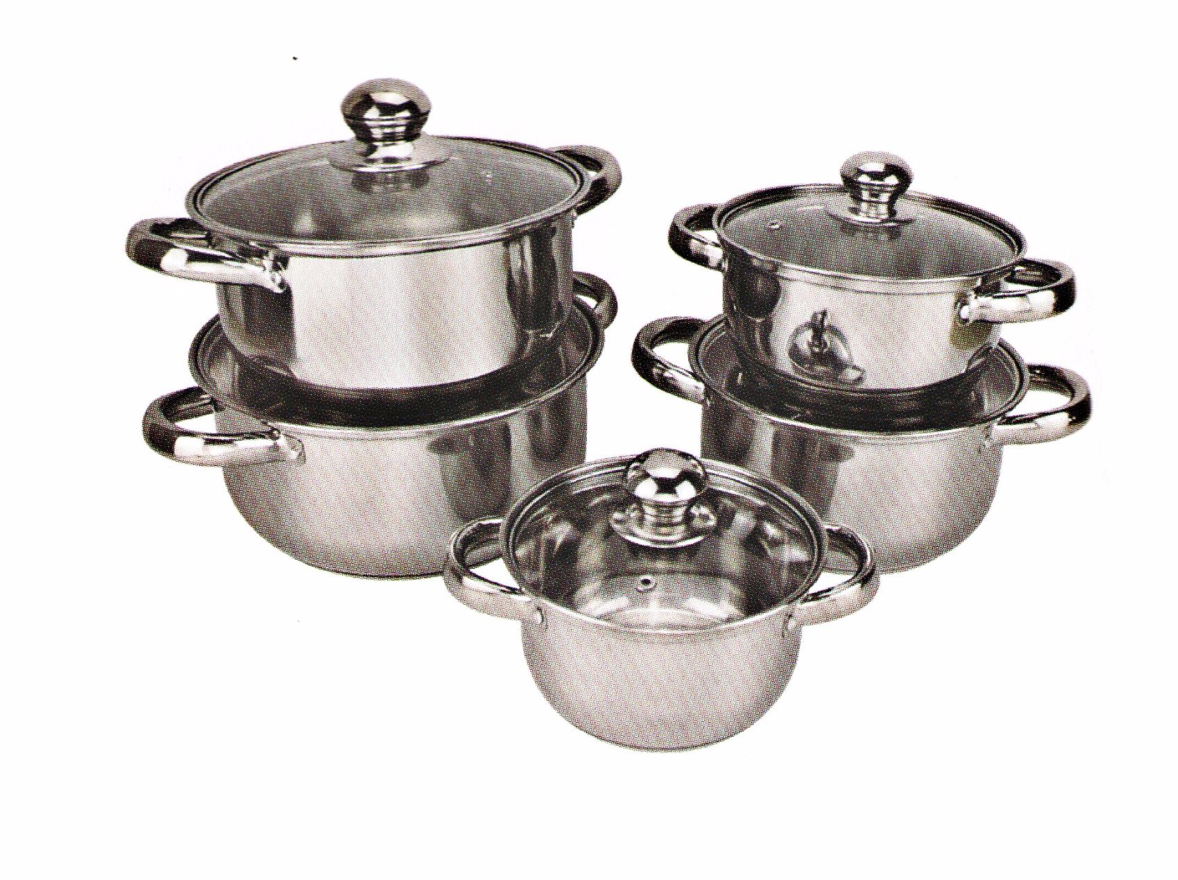 Cheap PriceList for Hand Pan -
 Home Appliance 10PCS Stainless Steel Cooking Pot with Painting PP004 – Long Prosper