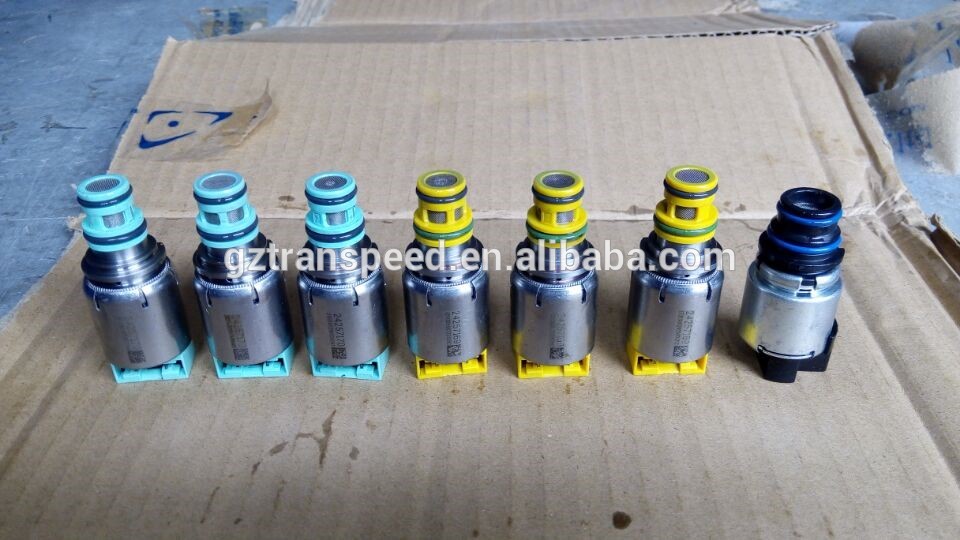 6t45/6t40e automatic transmission solenoid valve kit new model 3 yellow 3 green 1 black