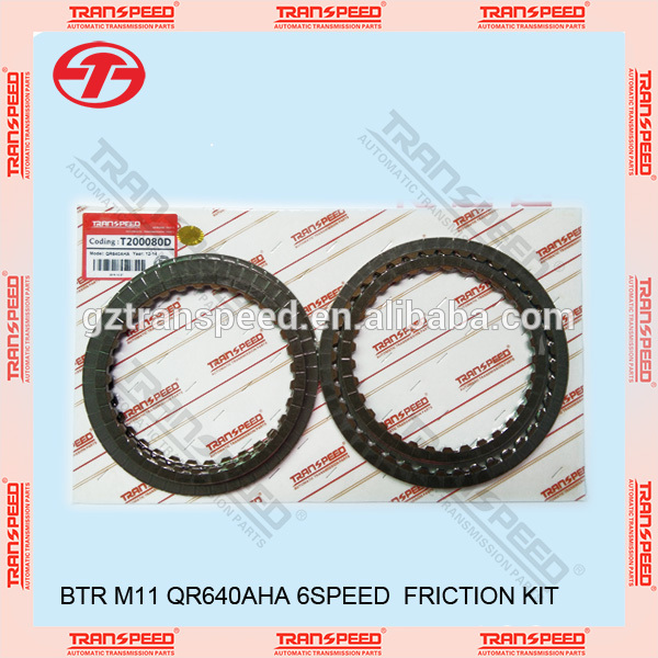 Transpeed BTR transmission M11 friciton kit, QR640AHA 6speed friction kit T200080D