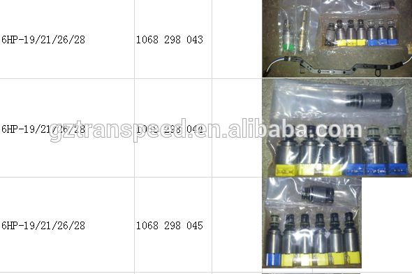 6HP-19/21/26/28 automatic transmission OEM new solenoid set for 1068 298 043 / 044/045/046/047