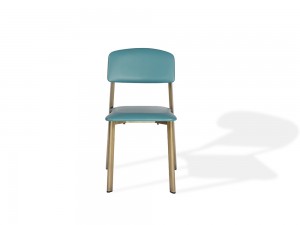 Modern Steel Frame Chiar With Upholstered Seat And Back