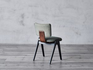 Indoor Fabric Dining Chair With Wood Legs
