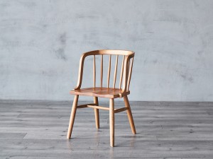 Stain Dark Color Solid wood Dining Chair