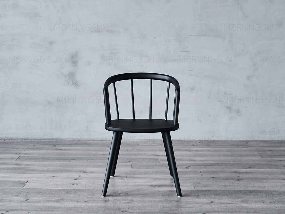Factory For Swivel Bar Chair - Restaurant Antique Black Wooden Dining Chair – Yezhi