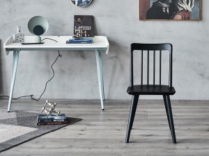 Canteen Black Solid wood Dining Chair