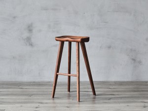 High Solid Wood Stool Chair