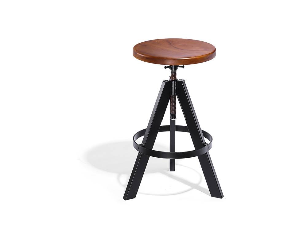 PriceList for Small Sitting Stool - Restaurant Counter Stool With Wooden Seat – Yezhi detail pictures