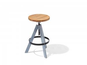 Restaurant Counter Stool With Wooden Seat