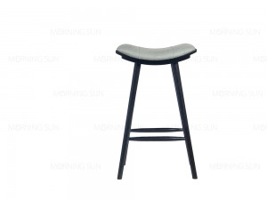 Bottom price Bar Stool With Back -
 Wood Frame Leisure Bar Stools With Upholstered Seat – Yezhi