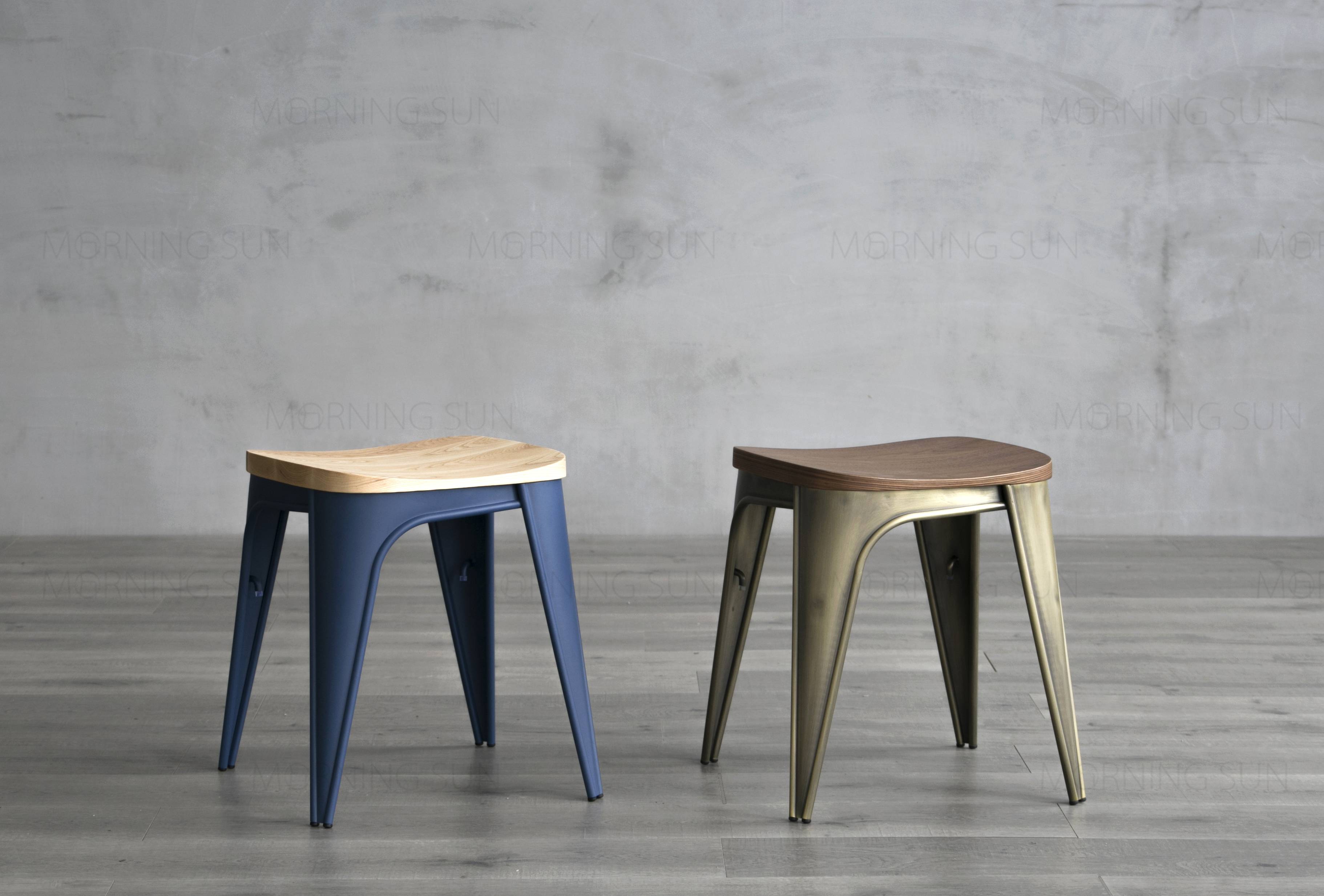 Newly Arrival Creative Bar Stool -
 Metal Industrial Vintage Small Sitting Wooden Stool – Yezhi