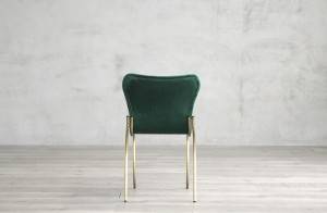 Modern Cafe Lounge Dining Chair With Metal Legs