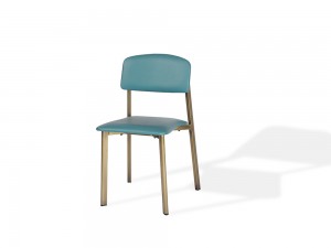 Сучасний крісло зі сталевим каркасом з м'яким сидінням і спинкою