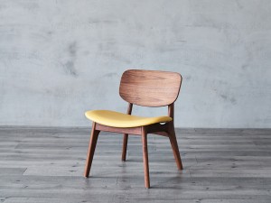 Cadeiras de comedor de madeira de carballo con asento de PU