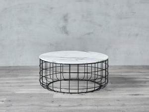 Modern Round Nesting Marble Coffee Tables