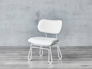 Moderna bijela kožna blagovaonska stolica