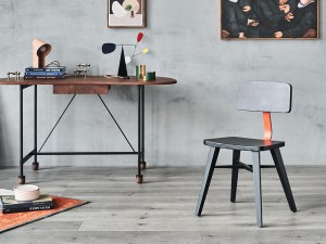 Cadeira de jantar para móveis de restaurante com pernas de madeira maciça