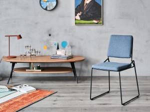 Metal Living Room Dining Chair With Fabric