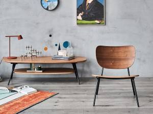 Moderne vrijetijdsstoel met frame en polywood