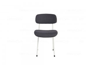 Cadira de menjador de metall d'alta qualitat amb tela