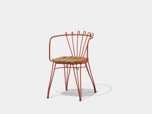 High-End-Stühle für den Außenbereich die Stuhlfabrik Restaurantstühle aus Metall mit Rückenlehne