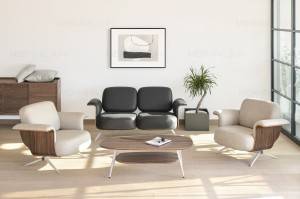 Eropa Kain Furnitur Living Room Sofa Set