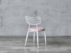 China Factory Nordic Leisure Restaurant Dining Chair with Metal Leg