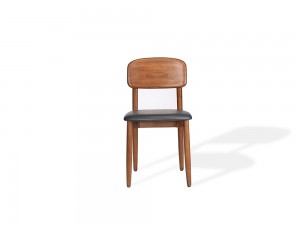 Spisebordsstol med stel af massivt træ med polstret sæde