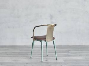 Naujo dizaino metalo restorano valgomojo kėdė